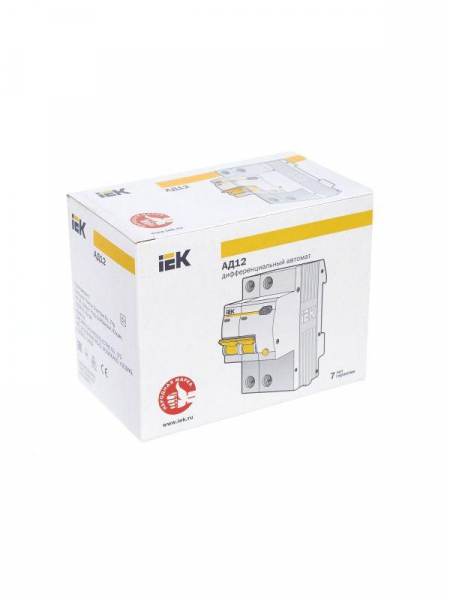 Выключатель автоматический дифференциального тока 2п C 16А 30мА тип AC 4.5кА АД-12 KARAT IEK MAD10-2-016-C-030 ТехноИмпульс