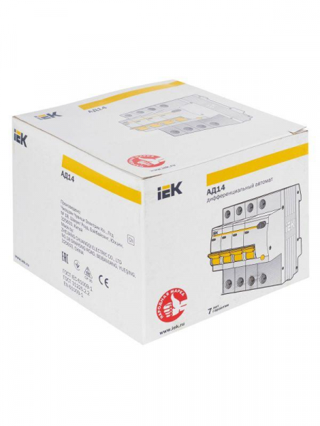 Выключатель автоматический дифференциального тока 4п C 32А 30мА тип AC 4.5кА АД-14 KARAT IEK MAD10-4-032-C-030 ТехноИмпульс