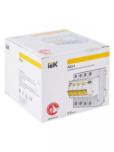 Выключатель автоматический дифференциального тока 4п C 40А 30мА тип AC 4.5кА АД-14 KARAT IEK MAD10-4-040-C-030 ТехноИмпульс
