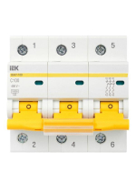 Выключатель автоматический модульный 3п C 100А 10кА ВА47-100 KARAT IEK MVA40-3-100-C ТехноИмпульс