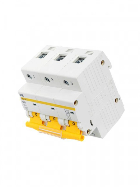 Выключатель автоматический модульный 3п C 100А 10кА ВА47-100 KARAT IEK MVA40-3-100-C ТехноИмпульс