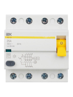 Выключатель дифференциального тока (УЗО) 4п 25А 30мА тип AC ВД1-63 KARAT IEK MDV10-4-025-030 ТехноИмпульс