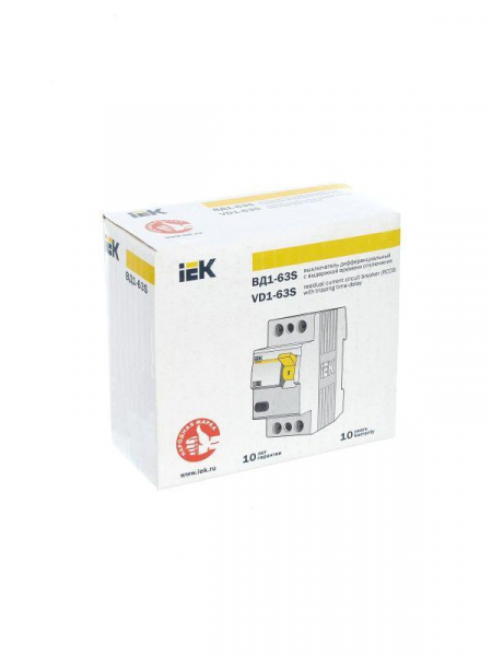 Выключатель дифференциального тока (УЗО) 2п 63А 100мА тип ACS ВД1-63S KARAT IEK MDV12-2-063-100 ТехноИмпульс
