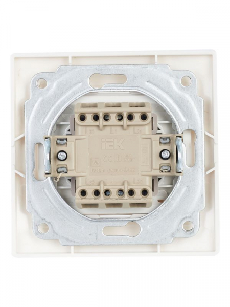 Выключатель 1-кл. СП Кварта 10А IP20 ВС10-1-0-КБ бел. GENERICA EVK10-K01-10-DM ТехноИмпульс