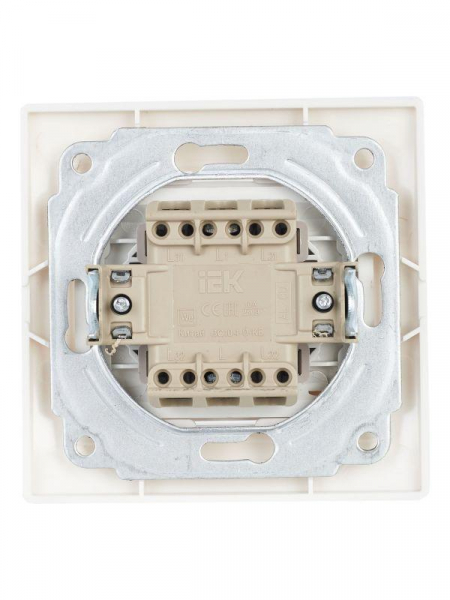 Выключатель 1-кл. СП Кварта 10А IP20 ВС10-1-0-КБ бел. GENERICA EVK10-K01-10-DM ТехноИмпульс