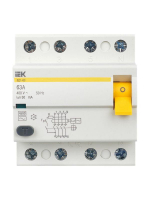 Выключатель дифференциального тока (УЗО) 4п 63А 30мА тип AC ВД1-63 KARAT IEK MDV10-4-063-030 ТехноИмпульс