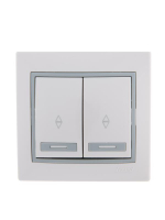 Переключатель проходной 2-кл. СП Mira 10А с сер. вставкой бел. LEZARD 701-0215-106 ТехноИмпульс