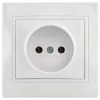 Розетка 1-м СП Кварта 10А IP20 без заземл. без защ. шторок бел. GENERICA ERK13-K01-10-DM ТехноИмпульс