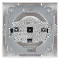 Розетка 1-м СП Кварта 10А IP20 без заземл. без защ. шторок бел. GENERICA ERK13-K01-10-DM ТехноИмпульс