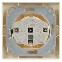 Розетка 1-м СП Кварта РС10-3-ККм 16А IP20 с заземл. без защ. шторок крем. GENERICA ERK14-K33-16-DM ТехноИмпульс