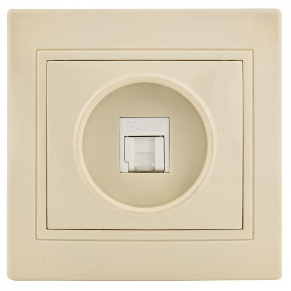 Розетка компьютерная 1-м СП Кварта РК10-ККм IP20 крем. GENERICA EKK10-K33-DM ТехноИмпульс