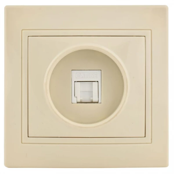 Розетка компьютерная 1-м СП Кварта РК10-ККм IP20 крем. GENERICA EKK10-K33-DM ТехноИмпульс