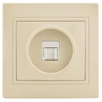 Розетка компьютерная 1-м СП Кварта РК10-ККм IP20 крем. GENERICA EKK10-K33-DM ТехноИмпульс