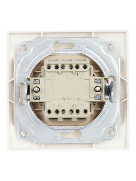 Выключатель 1-кл. СП Кварта 10А IP20 ВС10-1-1-КБ с индикацией бел. GENERICA EVK11-K01-10-DM ТехноИмпульс