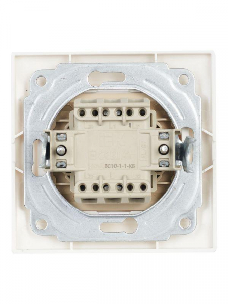 Выключатель 1-кл. СП Кварта 10А IP20 ВС10-1-1-КБ с индикацией бел. GENERICA EVK11-K01-10-DM ТехноИмпульс