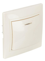 Выключатель 1-кл. СП Кварта 10А IP20 ВС10-1-1-ККм с индикацией крем. GENERICA EVK11-K33-10-DM ТехноИмпульс