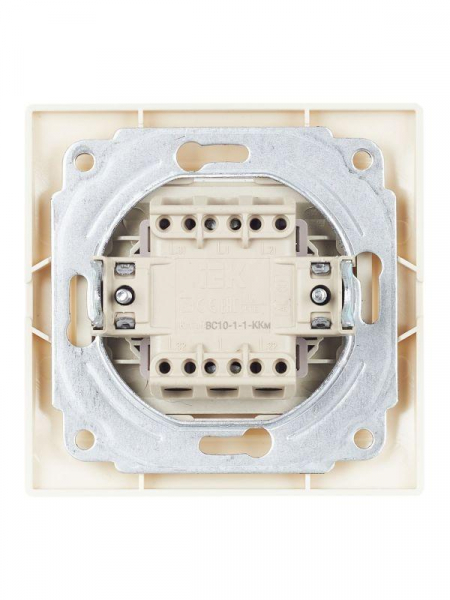 Выключатель 1-кл. СП Кварта 10А IP20 ВС10-1-1-ККм с индикацией крем. GENERICA EVK11-K33-10-DM ТехноИмпульс