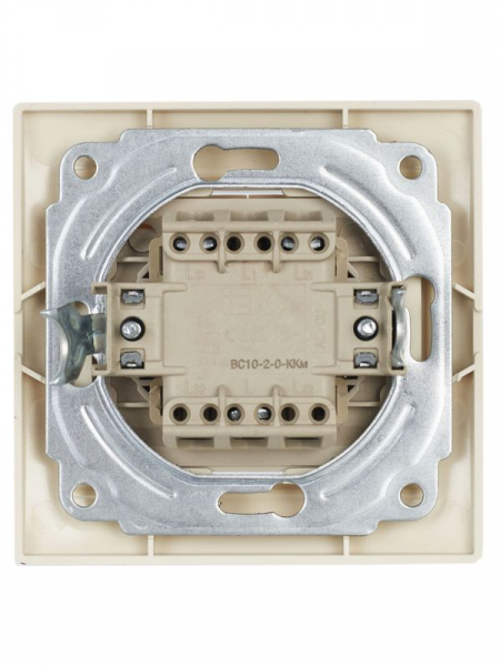 Выключатель 2-кл. СП Кварта 10А IP20 ВС10-2-0-ККм крем. GENERICA EVK20-K33-10-DM ТехноИмпульс