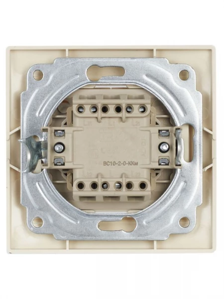 Выключатель 2-кл. СП Кварта 10А IP20 ВС10-2-0-ККм крем. GENERICA EVK20-K33-10-DM ТехноИмпульс