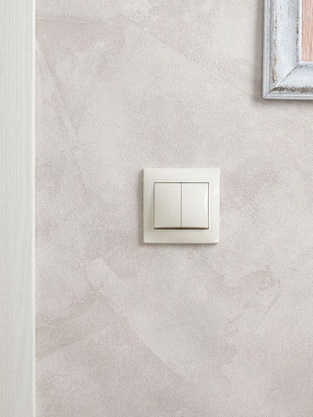 Выключатель 2-кл. СП Кварта 10А IP20 ВС10-2-0-ККм крем. GENERICA EVK20-K33-10-DM ТехноИмпульс