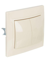 Выключатель 2-кл. СП Кварта 10А IP20 ВС10-2-0-ККм крем. GENERICA EVK20-K33-10-DM ТехноИмпульс