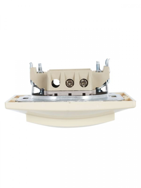 Переключатель проходной 1-кл. СП Кварта 10А IP20 ВСп10-1-0-ККм крем. GENERICA EVK12-K33-10-DM ТехноИмпульс