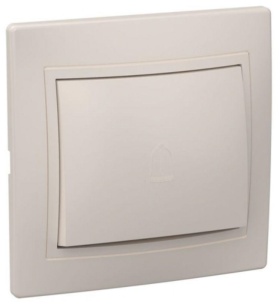 Переключатель проходной 1-кл. СП Кварта 10А IP20 ВСп10-1-0-ККм крем. GENERICA EVK12-K33-10-DM ТехноИмпульс