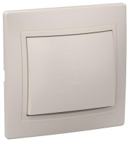 Переключатель проходной 1-кл. СП Кварта 10А IP20 ВСп10-1-0-ККм крем. GENERICA EVK12-K33-10-DM ТехноИмпульс