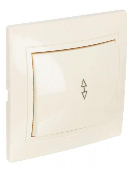 Переключатель проходной 1-кл. СП Кварта 10А IP20 ВСп10-1-0-ККм крем. GENERICA EVK12-K33-10-DM ТехноИмпульс