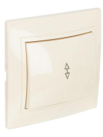 Переключатель проходной 1-кл. СП Кварта 10А IP20 ВСп10-1-0-ККм крем. GENERICA EVK12-K33-10-DM ТехноИмпульс