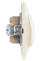 Переключатель проходной 1-кл. СП Кварта 10А IP20 ВСп10-1-0-ККм крем. GENERICA EVK12-K33-10-DM ТехноИмпульс