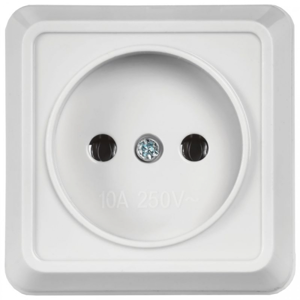Розетка 1-м ОП Октава 10А IP20 без заземл. бел. GENERICA ERO10-K01-10-DC ТехноИмпульс