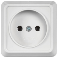 Розетка 1-м ОП Октава 10А IP20 без заземл. бел. GENERICA ERO10-K01-10-DC ТехноИмпульс