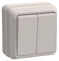Выключатель 2-кл. ОП Октава 10А IP20 ВС20-2-0-ОКм крем. GENERICA EVO20-K33-10-DC ТехноИмпульс
