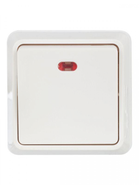 Выключатель 1-кл. ОП Октава 10А IP20 ВС20-1-1-ОБ с индикацией бел. GENERICA EVO11-K01-10-DC ТехноИмпульс