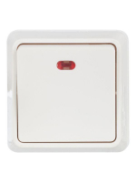 Выключатель 1-кл. ОП Октава 10А IP20 ВС20-1-1-ОБ с индикацией бел. GENERICA EVO11-K01-10-DC ТехноИмпульс