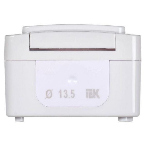Розетка 1-м ОП Гермес Plus РСб20-3-ГПБб 16А IP54 с заземл. с крышкой бел. IEK ERMP12-K01-16-54-EC ТехноИмпульс