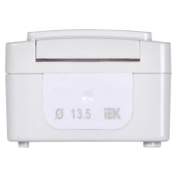 Розетка 1-м ОП Гермес Plus РСб20-3-ГПБб 16А IP54 с заземл. с крышкой бел. IEK ERMP12-K01-16-54-EC ТехноИмпульс