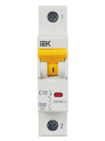 Выключатель автоматический модульный 1п C 10А 6кА ВА47-60M KARAT IEK MVA31-1-010-C ТехноИмпульс