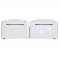 Розетка 2-м ОП Гермес Plus РСб22-3-ГПБб 16А IP54 с заземл. с крышкой бел. IEK ERMP22-K01-16-54-EC ТехноИмпульс