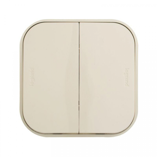 Выключатель 2-кл. ОП Quteo 10А IP20 10AX сл. кость IEK 782232 ТехноИмпульс