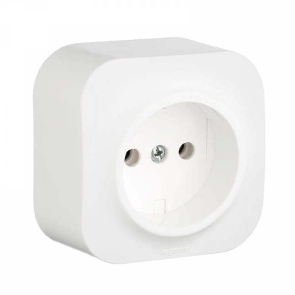 Розетка 1-м ОП Quteo 16А IP20 2P без заземл. без защ. шторок бел. IEK 782210 ТехноИмпульс
