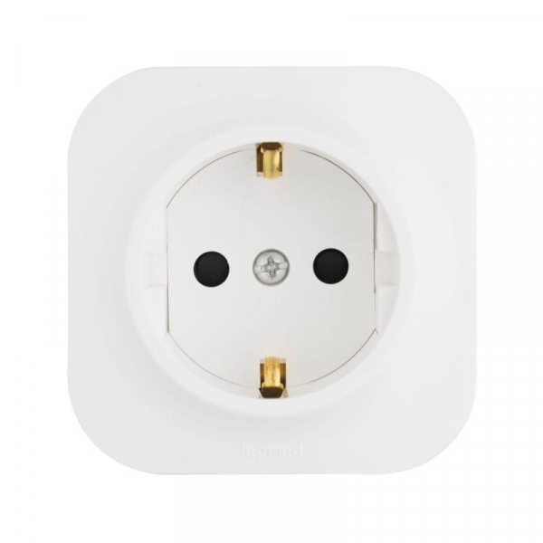 Розетка 1-м ОП Quteo 16А IP20 2P+E с заземл. без защ. шторок бел. IEK 782211 ТехноИмпульс
