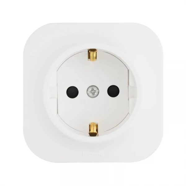 Розетка 1-м ОП Quteo 16А IP20 250В 2P+E с заземл. защ. шторки бел. IEK 782220 ТехноИмпульс