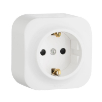 Розетка 1-м ОП Quteo 16А IP20 250В 2P+E с заземл. защ. шторки бел. IEK 782220 ТехноИмпульс