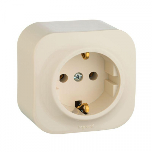 Розетка 1-м ОП Quteo 16А IP20 2P+E с заземл. без защ. шторок сл. кость IEK 782241 ТехноИмпульс