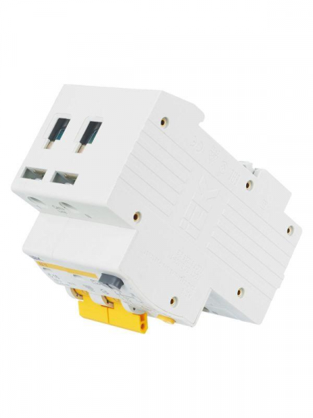 Выключатель автоматический дифференциального тока 2п C 16А 10мА тип AC 4.5кА АД-12 KARAT IEK MAD10-2-016-C-010 ТехноИмпульс