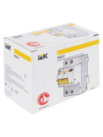 Выключатель автоматический дифференциального тока 2п C 16А 10мА тип AC 4.5кА АД-12 KARAT IEK MAD10-2-016-C-010 ТехноИмпульс