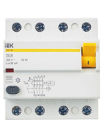 Выключатель дифференциального тока (УЗО) 4п 50А 30мА тип AC ВД1-63 KARAT IEK MDV10-4-050-030 ТехноИмпульс