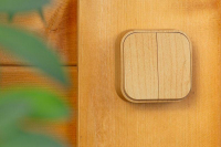 Выключатель 2-кл. ОП Quteo 10А IP20 10AX дерево IEK 782262 ТехноИмпульс